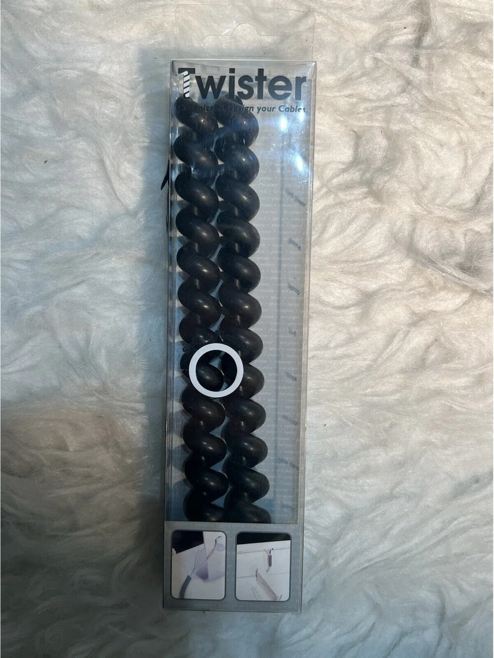 2 black Twister Cable Organizer